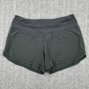 Lululemon Shorts Womens 6 Black 4" Lined Zip Pocket Drawstring Active